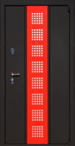 Входная металлическая дверь Юг Persona 2 BLACK&red